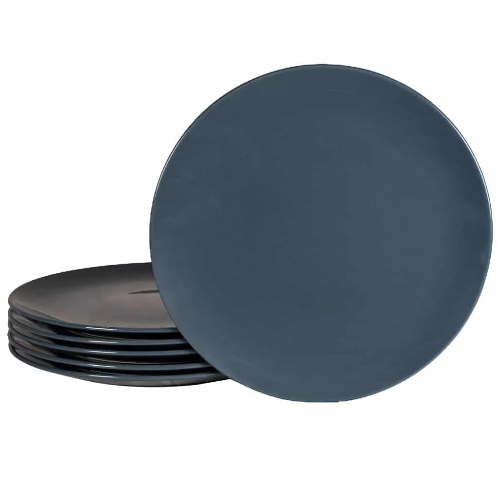 Culinary Creations in Modern Style: Set of 6 Anthracite Plates - Master