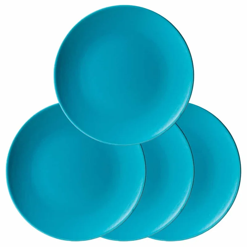 Комплект от 4 десертни чинии 20 см Turquoise Mat - Snack with Style - Master