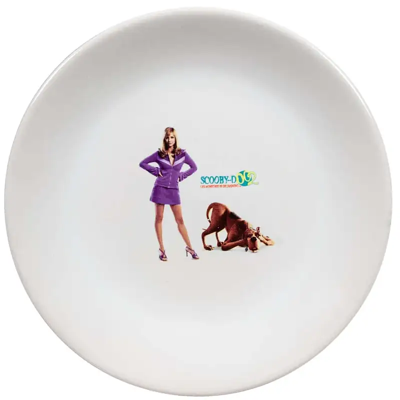 Farfurie de desert cu decor ScoobyDoo si Daphne, 19,5 cm, Alb Pur - Master