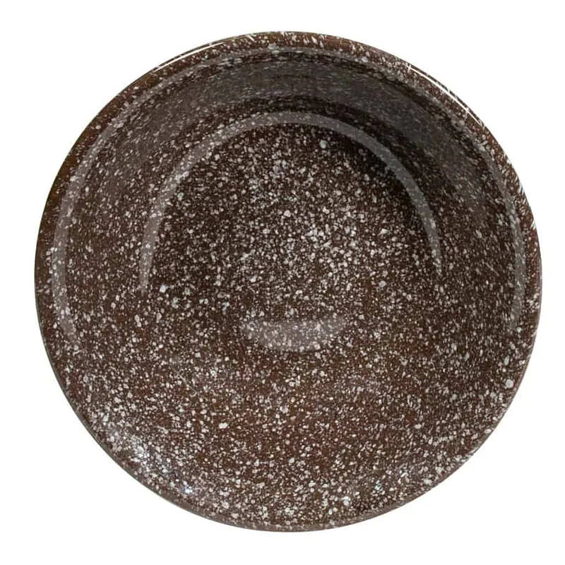 Large salad bowl 24 cm, brown coffee with white spots - Master
