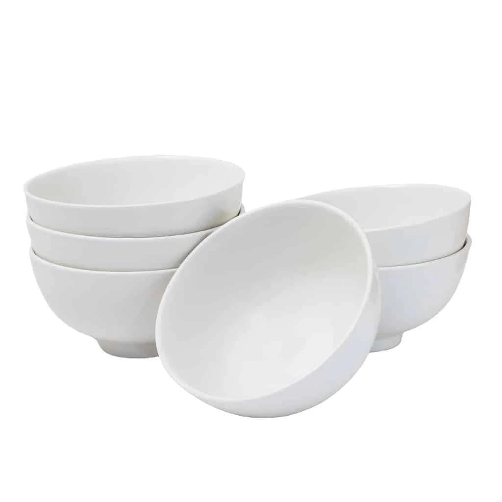 Set 6 boluri de 190 ml, Porțelan, Alb - Master