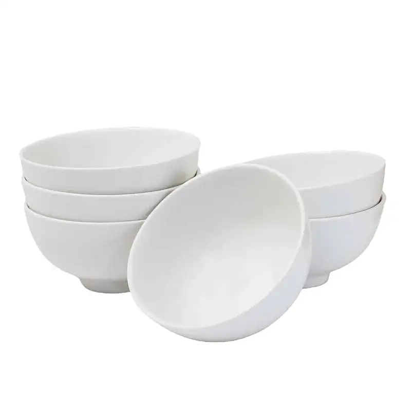 6 db 190 ml-es tálak készlete, porcelán, fehér - Master