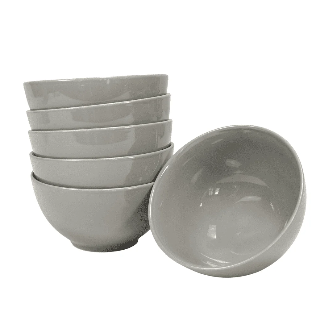 Set of 6 silver gray bowls, 600 ml - Master