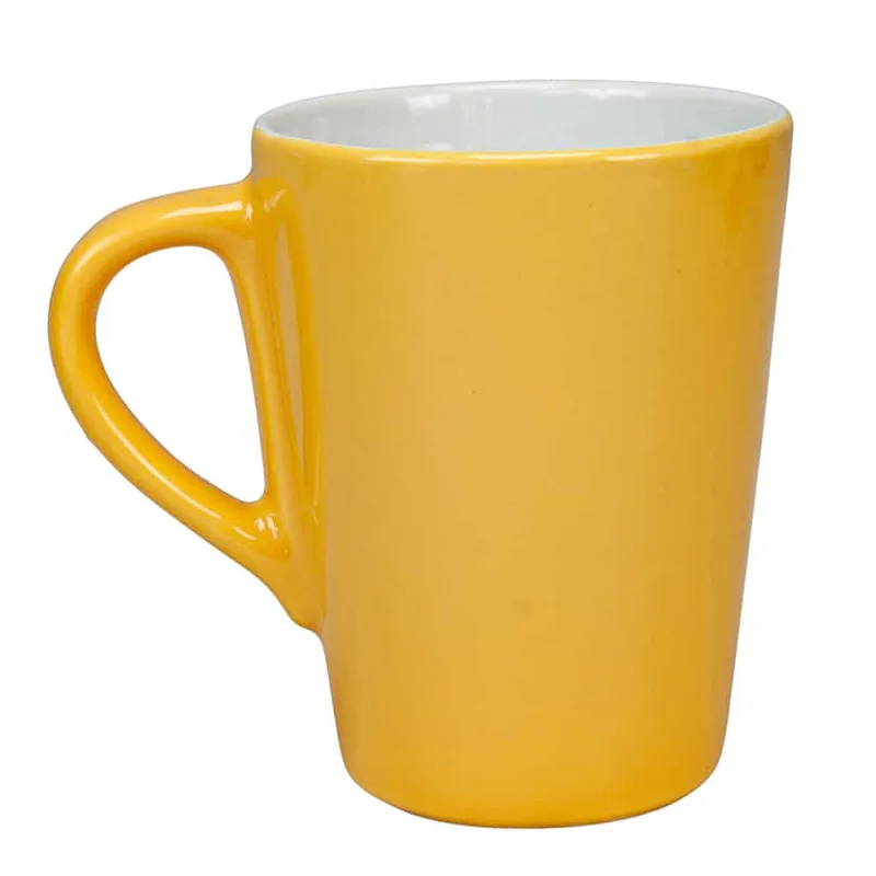 Zweifarbige Tasse, 220 ml, Gelb-Weiß - Master
