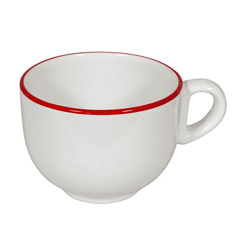 Cana Arctic White cu chenar roșu intens, 450 ml - Master