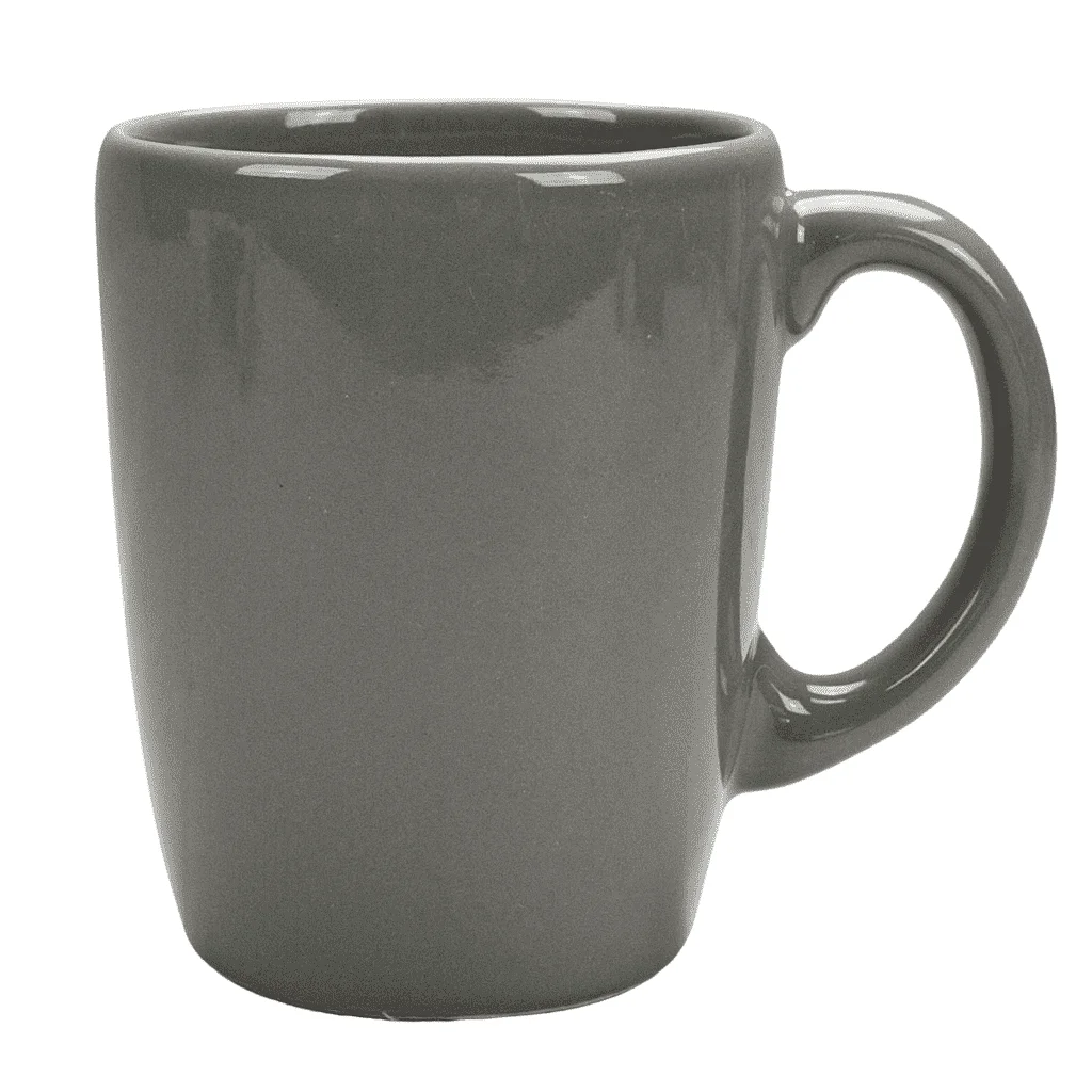 Cana din ceramica cu model rotund, 300 ml, Metal Gri - Master
