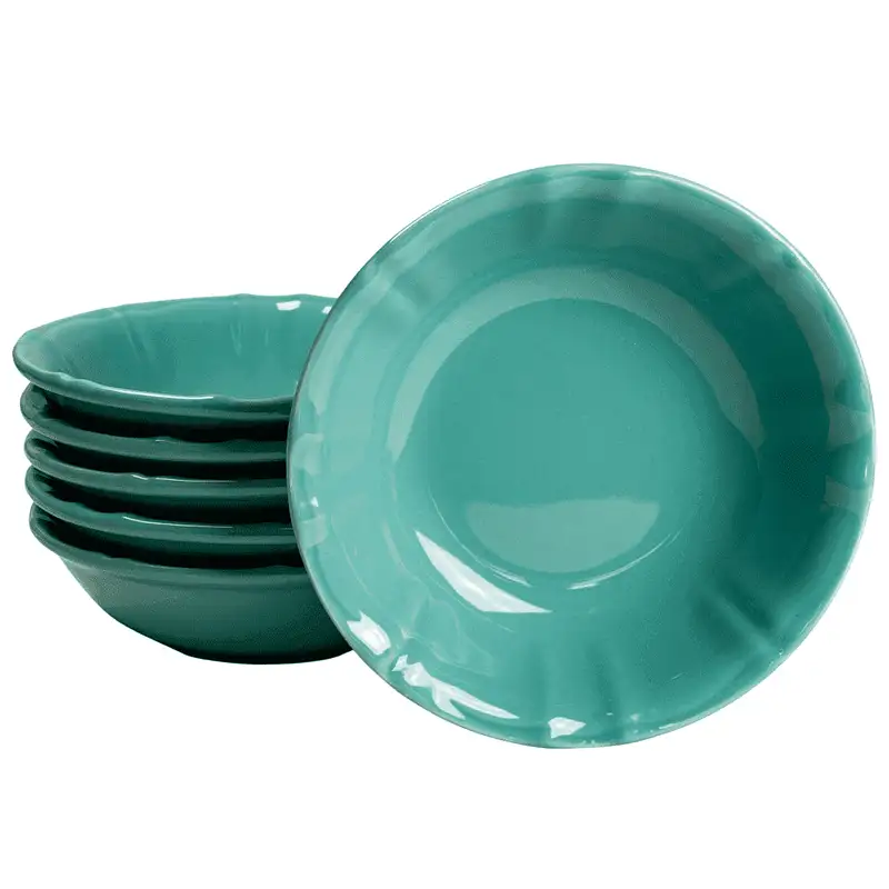 Set mit 6 modernen Schüsseln, 350 ml, Marine Türkis - Master