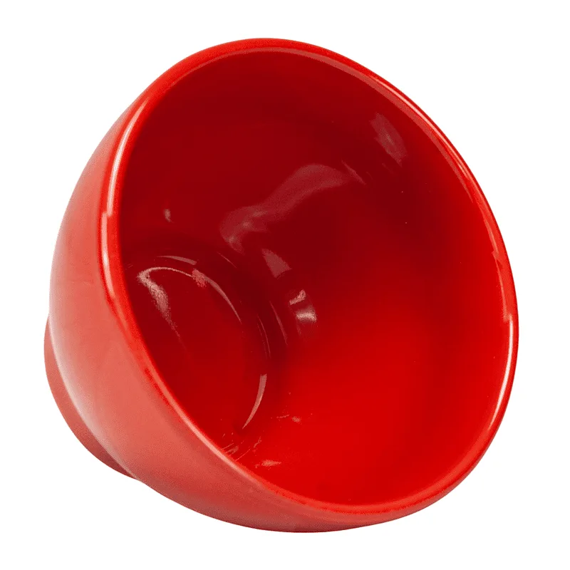 Rote Keramikschale mit Streifenmuster, 230 ml - Master
