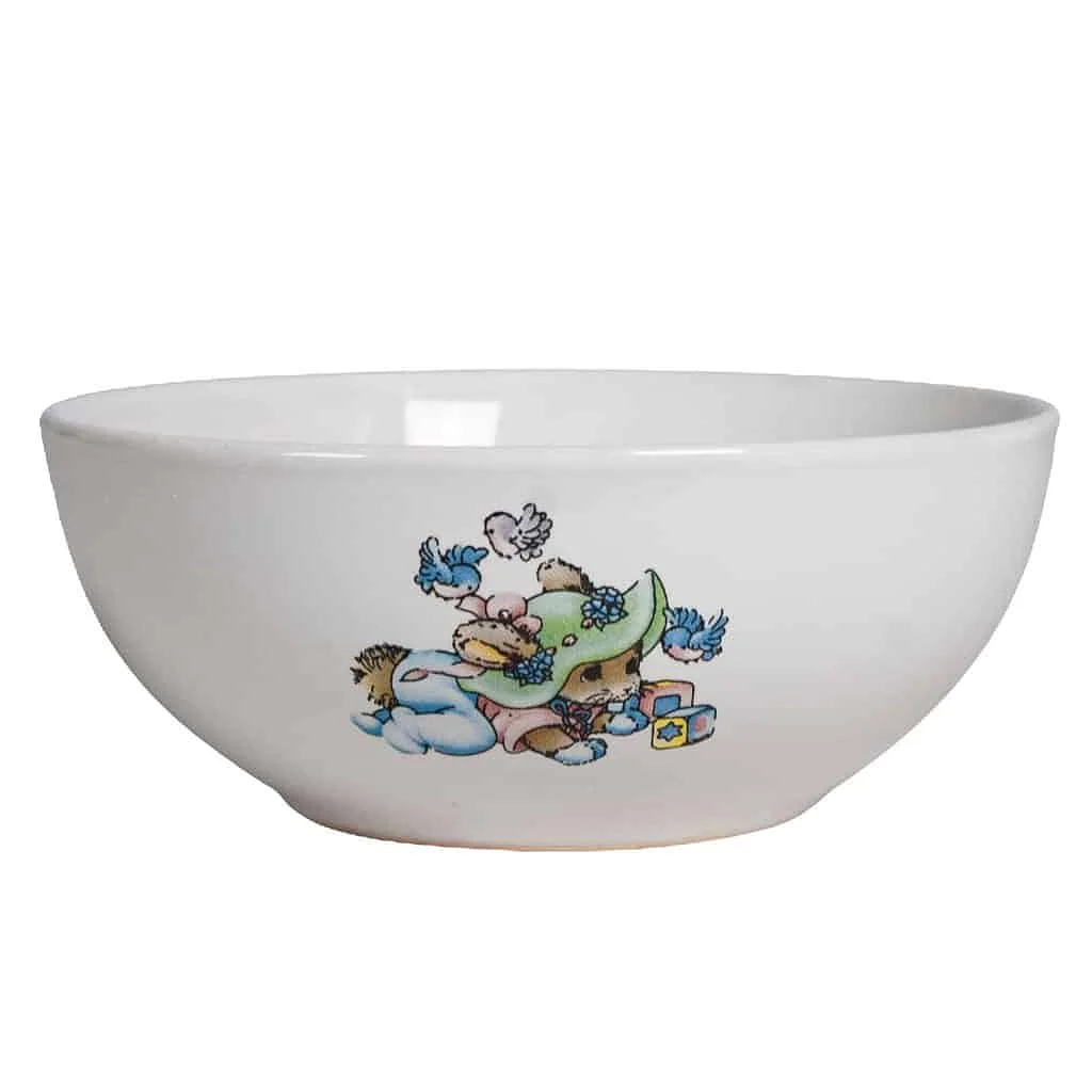 400 ml bowl, Arctic White with mouse and cube decoration - Master