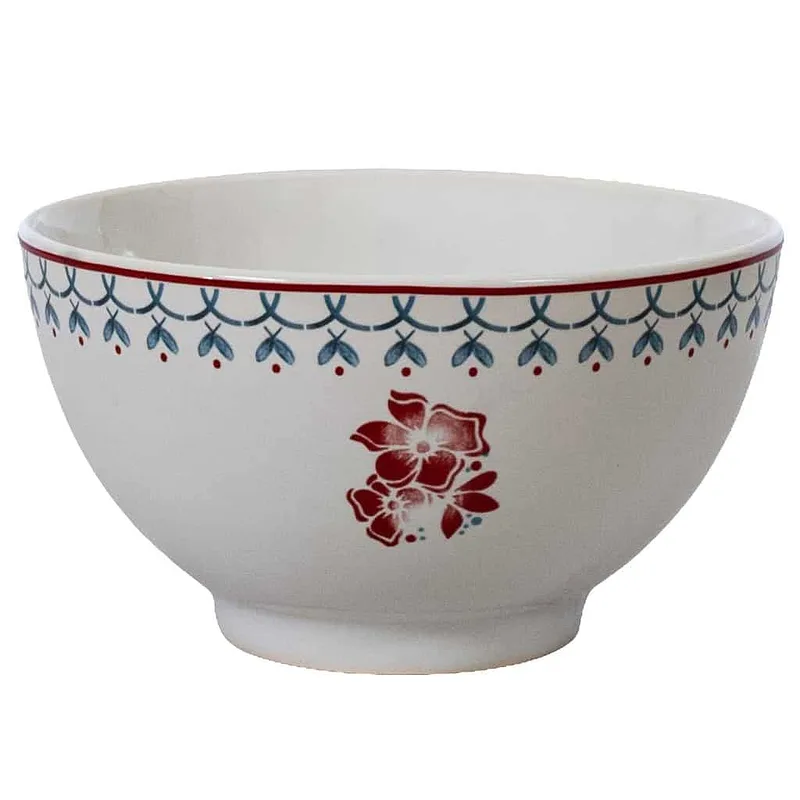 Bowl of 600 ml, Arctic White with floral decor - Master