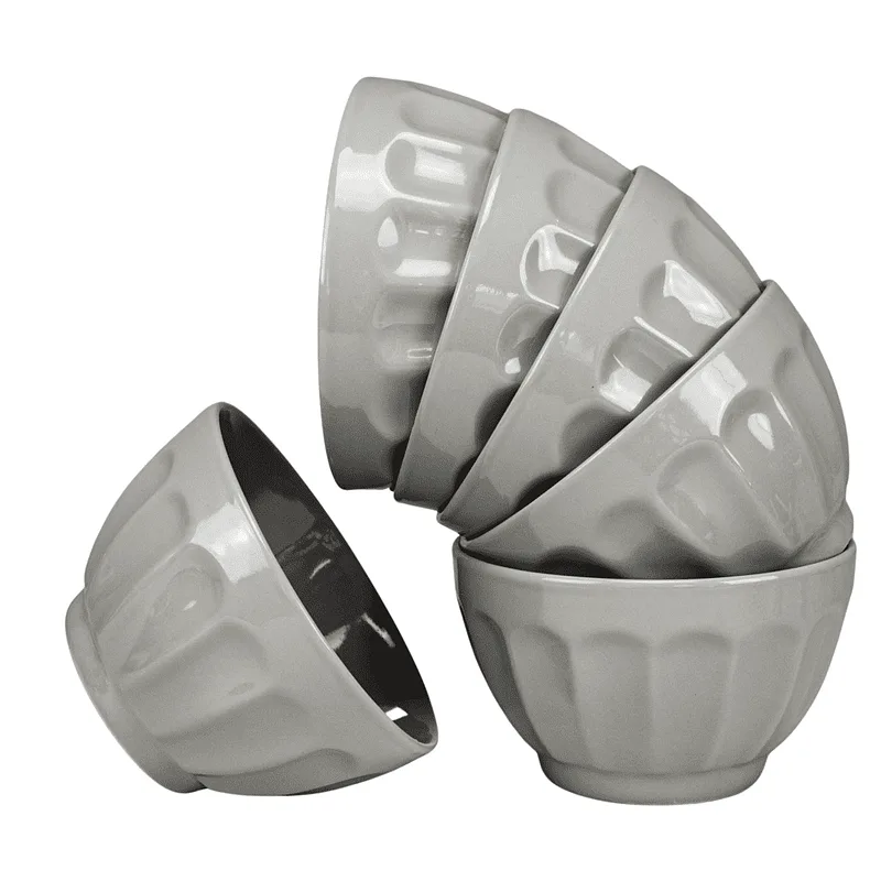 Set of 6 silver-gray bowls, 500 ml - Master