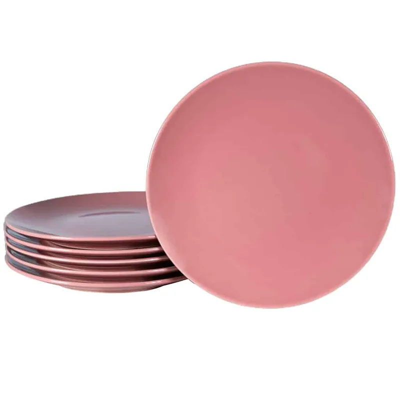 Комплект от 6 броя десертни чинии Pink Glossy, 20 см - Master