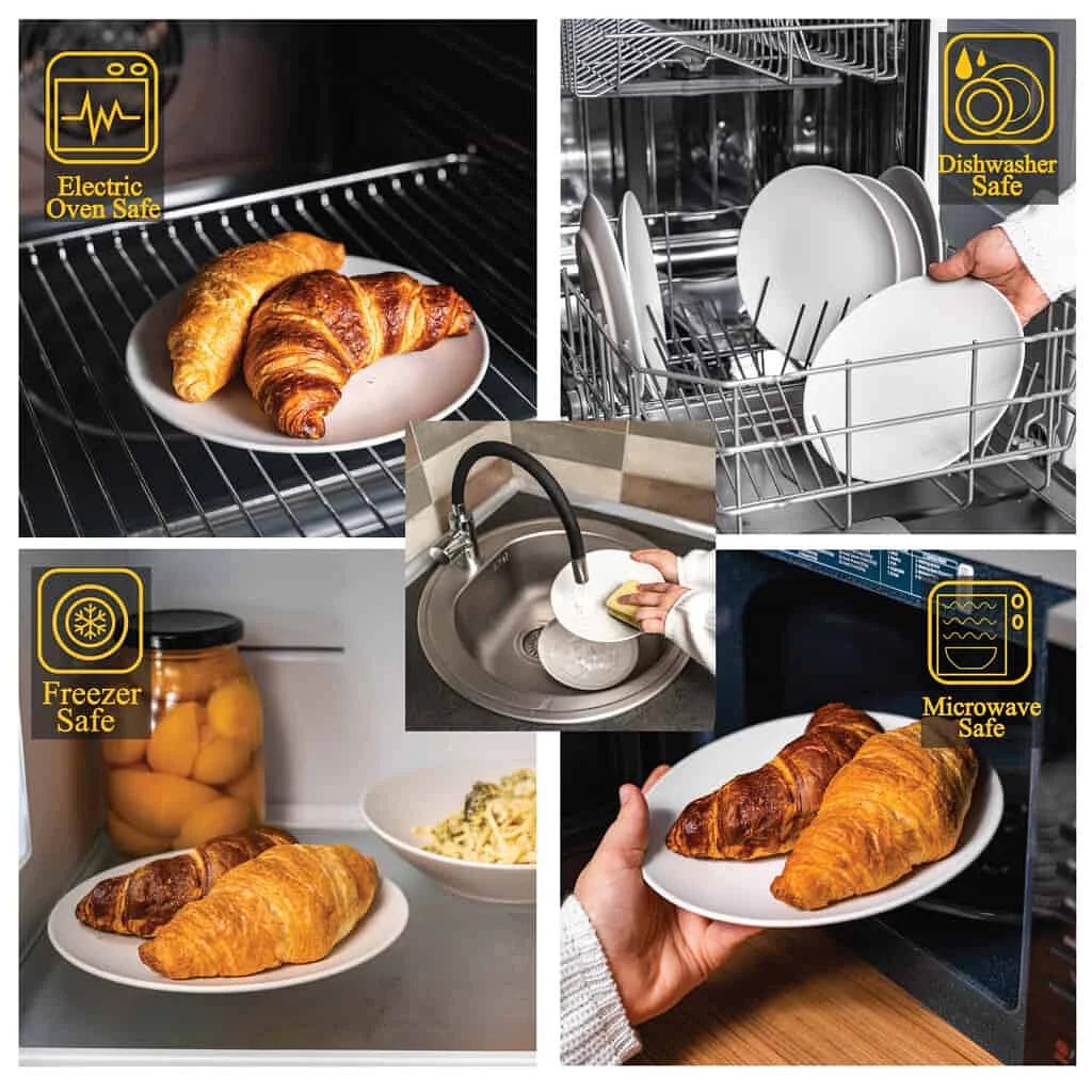 Gustă Eleganța: Set 4 farfurii desert 20 cm Alb Mat - Master