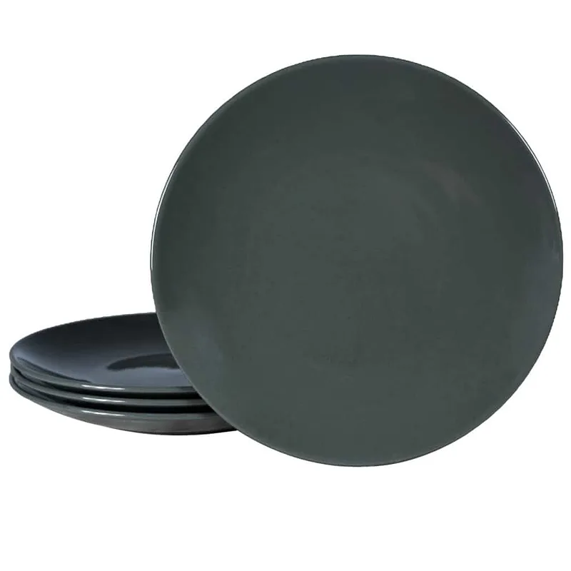 Set of 4 flat plates Iron gray 26 cm - Master