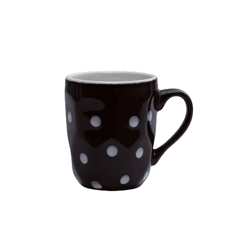 Brown mug, 180 ml, with white dots - Master