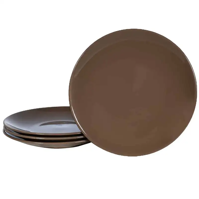 Set 4 farfurii intinse Maro Ciocolatiu, 26 cm - Master
