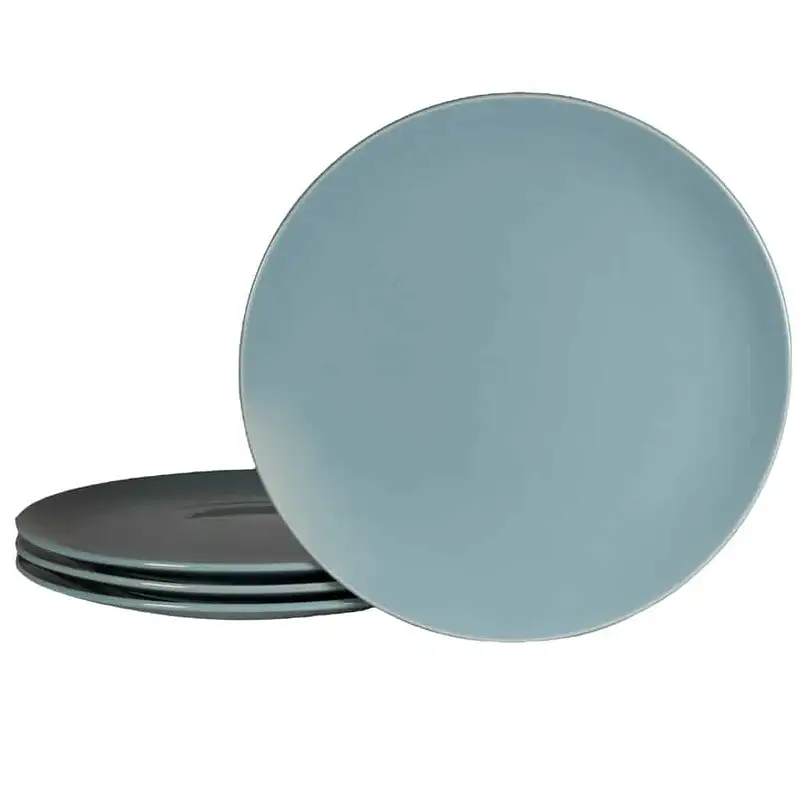 Set 6 Premium-Qualitätsteller in Graublau-Nuancen - Master