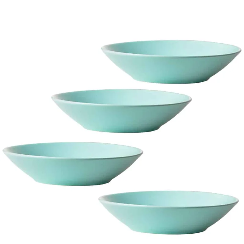 Elegance in Green: Set of 4 deep plates 21 cm Mint Green Mat - Master