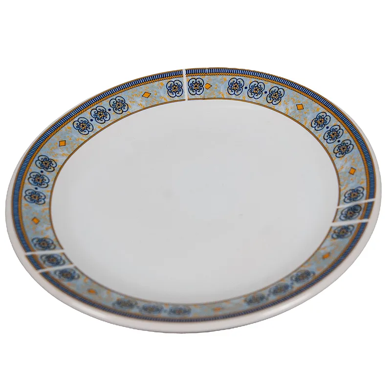 Dessertteller mit Blumenband, 19,5 cm, Reinweiß - Master