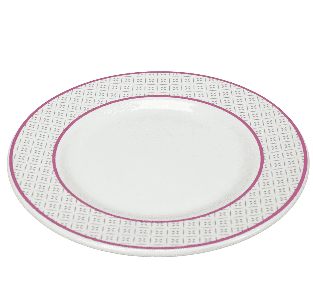 Verzierter Dessertteller, ruhig, 20 cm, Pure White - Master