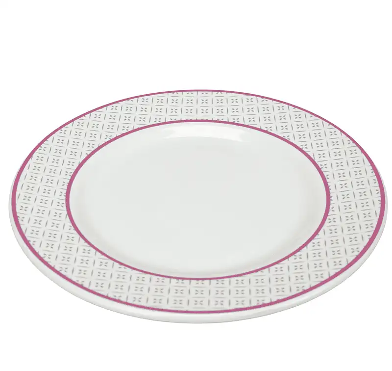 Διακοσμημένο πιάτο γλυκού, ήσυχο, 20 cm, Pure White - Master