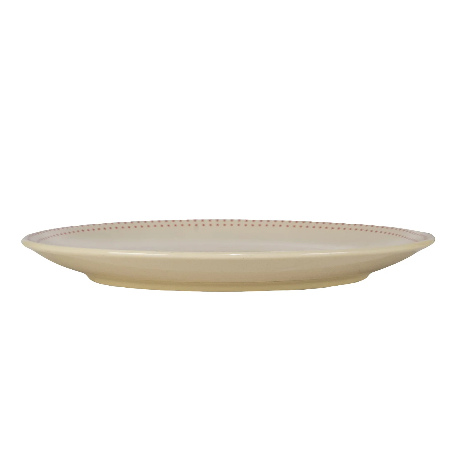 Erweiterter Teller 26 cm mit Herz-Rot-Dekor, Crem - Master