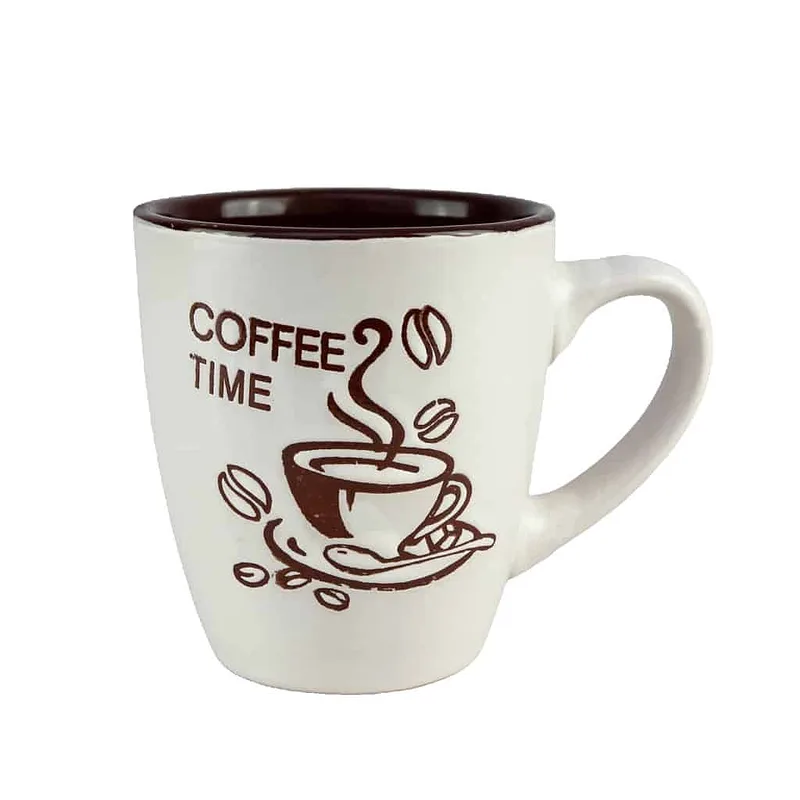 White mug with Coffee Time pattern, 200 ml - Master