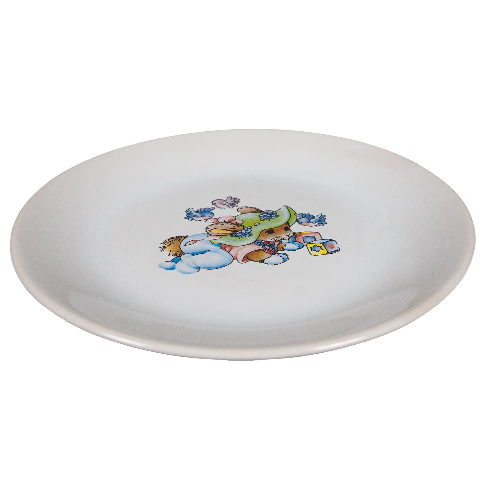 Farfurie de desert cu decor cub mouse, 19,5 cm, Pure White - Master