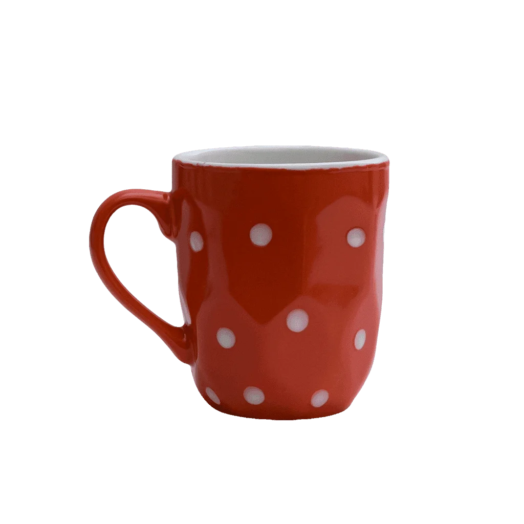 Orange Mug, 180 ml, with White Dots - Master