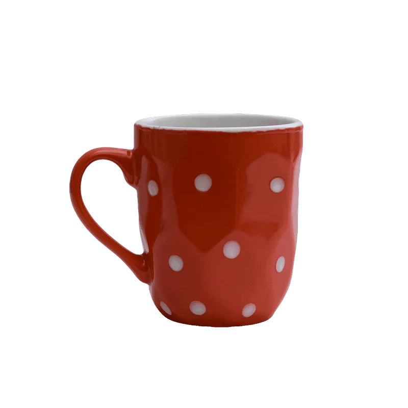 Orange Mug, 180 ml, with White Dots - Master