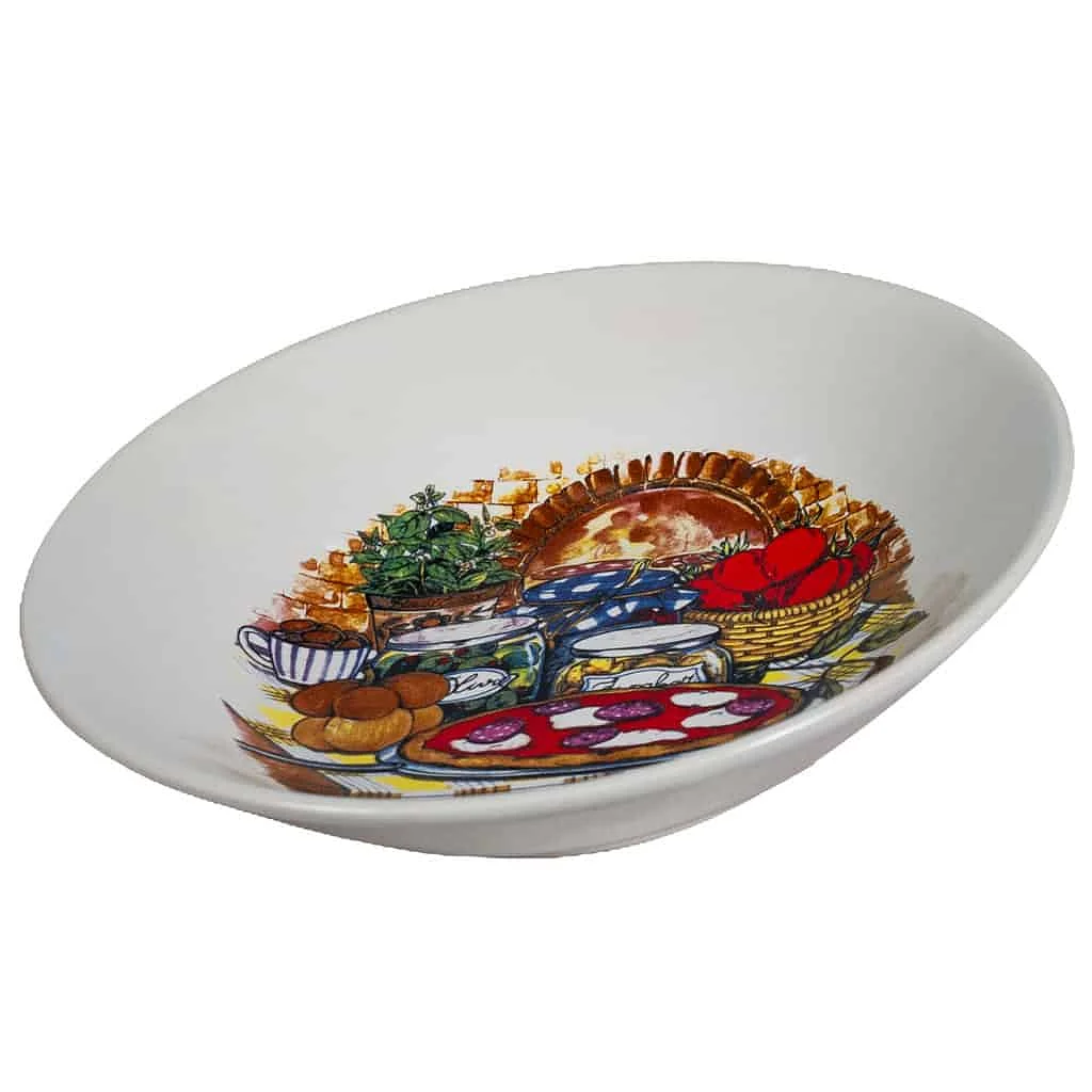 Tiefer Teller 21 cm Arctic White mit Pizzatischdeko - Master