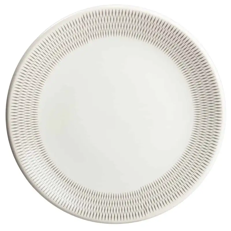 Modern dessert plate, Ø 20 cm, Pure White, diamond pattern - Master