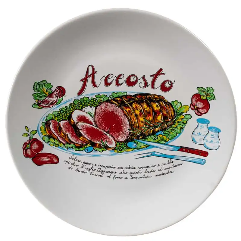 Farfurie extinsa cu decor Accosto, 26 cm, Alb Pur - Master