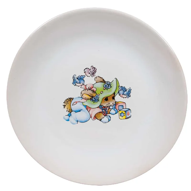 Dessert plate with mouse cube decoration, 19.5 cm, Pure White - Master