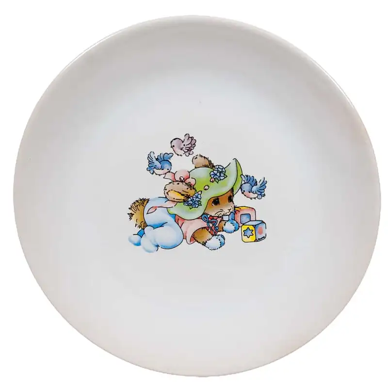 Dessertteller mit Mauswürfeldekor, 19,5 cm, Pure White - Master