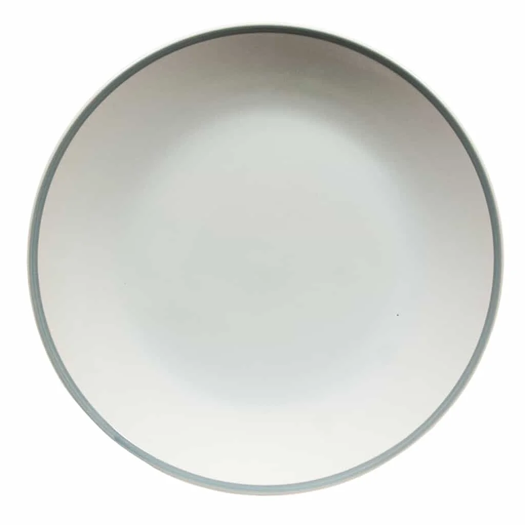 Farfurie extinsa cu linie gri pe margine, 26 cm, Pure White - Master