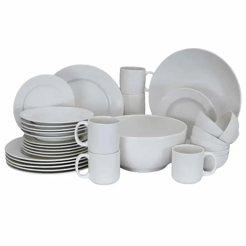 32-piece plate set, 6 persons, North Pole, Porcelain, White - Master