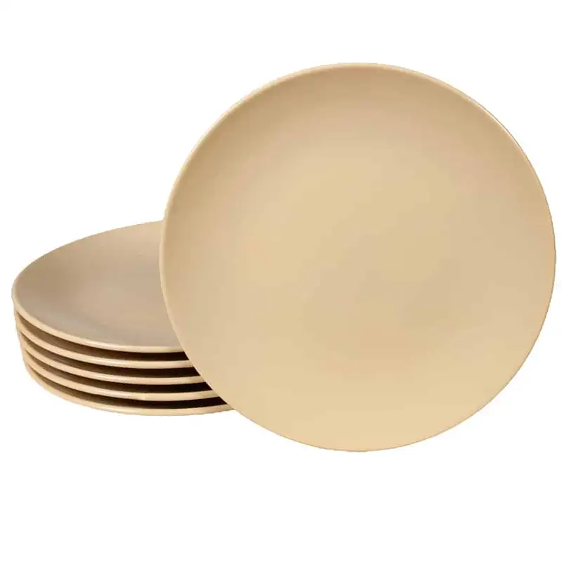 Set 6 farfurii desert crema usoara, 20 cm - Master