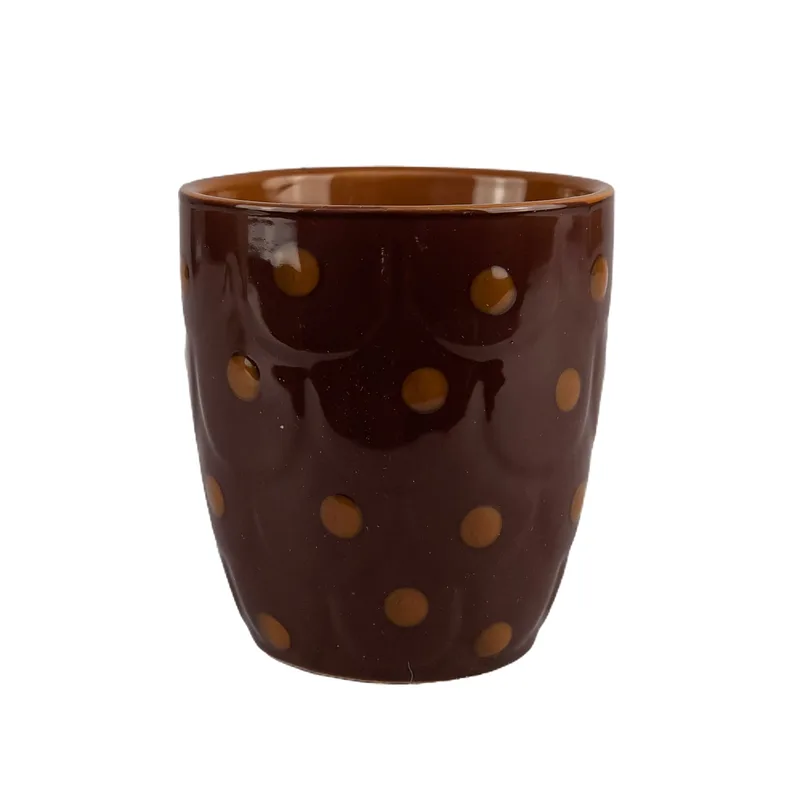 Tasse mit braunen Tupfen, 200 ml, Braun - Master