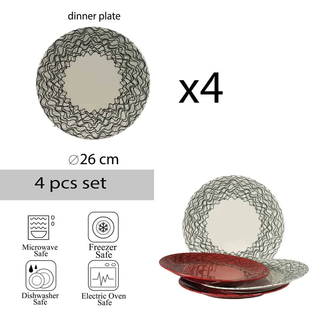 Set de 4 farfurii plate: savurați fiecare gust în eleganță! - Master
