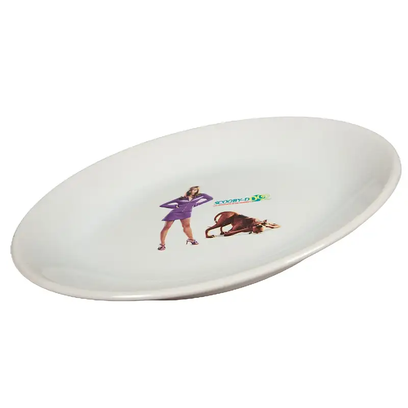 Farfurie de desert cu decor ScoobyDoo si Daphne, 19,5 cm, Alb Pur - Master