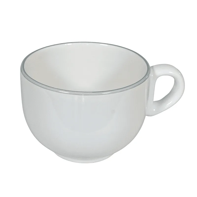 Becher Arctic White mit silbergrauem Rand, 450 ml - Master