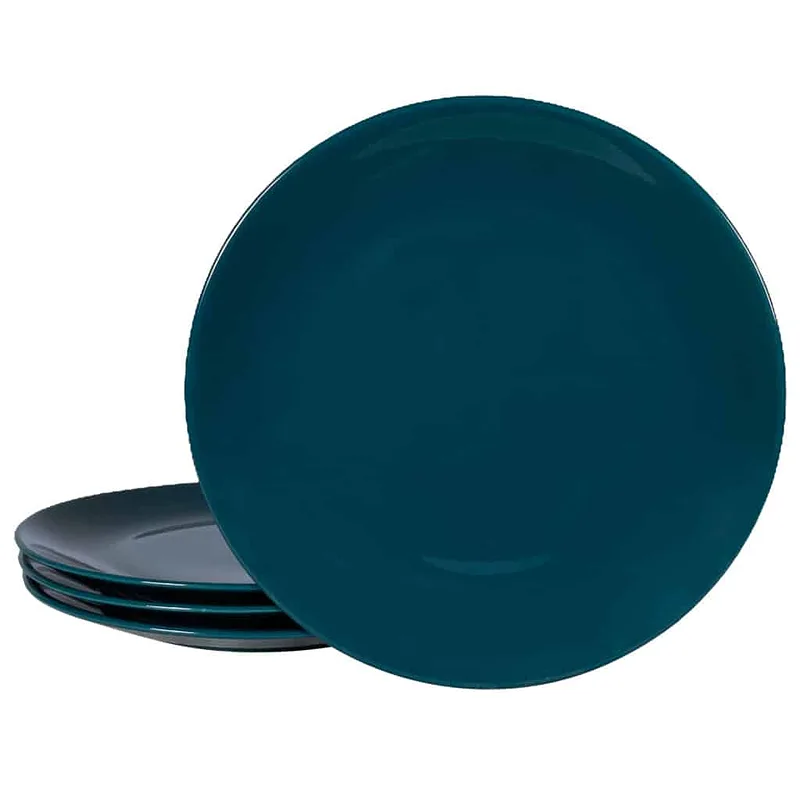 Комплект от 4 тюркоазени плоски чинии: Colorful Elegance - Master