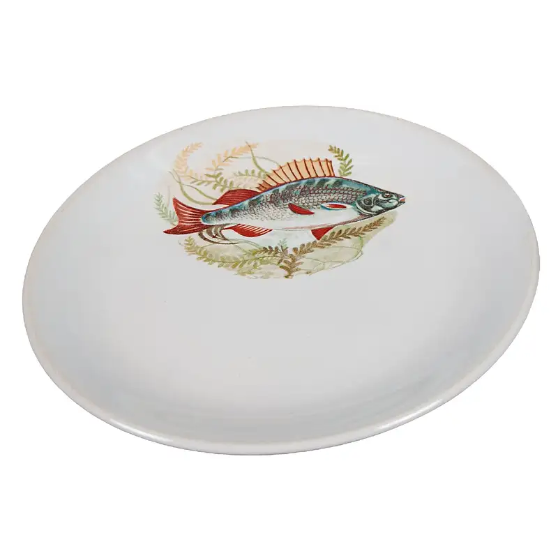 Десертна чиния с рибна декорация 19,5 см. Pure White - Master