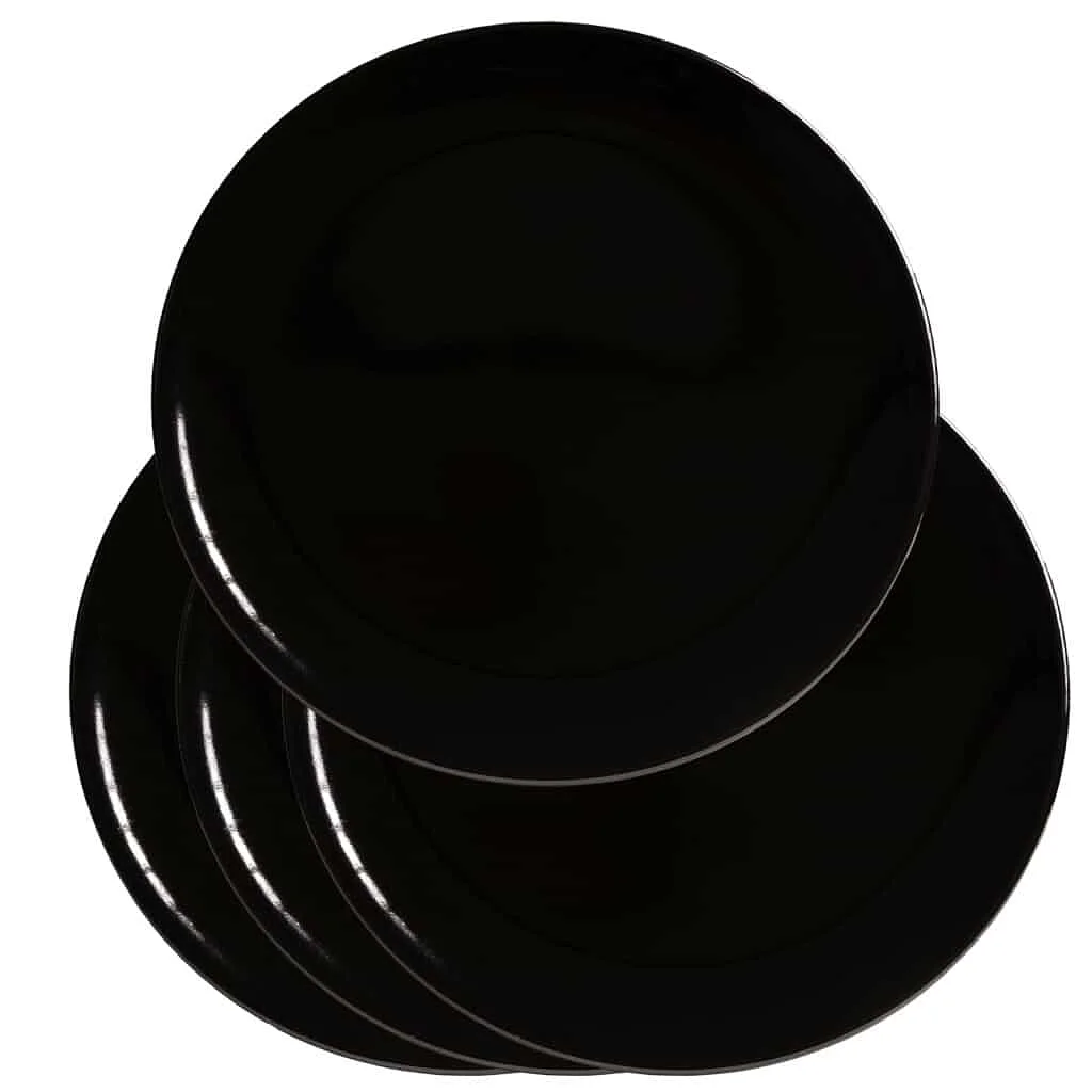 Set de 4 farfurii intinse: Versatilitate și Stil în Negru Lucios - Master