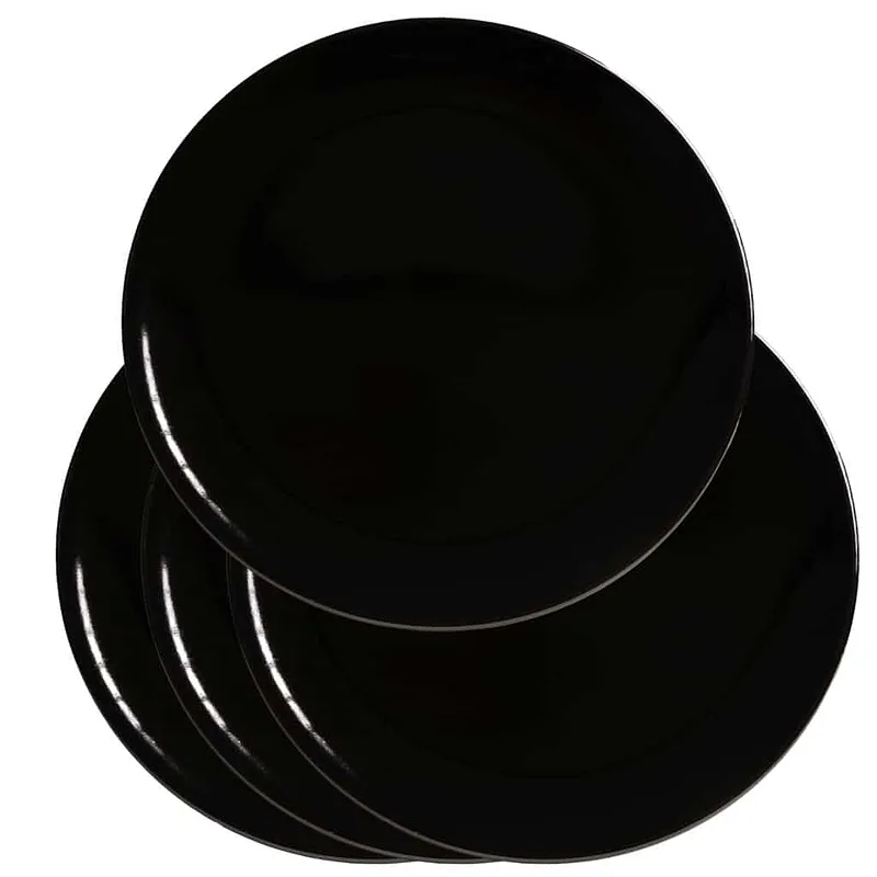 Set de 4 farfurii intinse: Versatilitate și Stil în Negru Lucios - Master