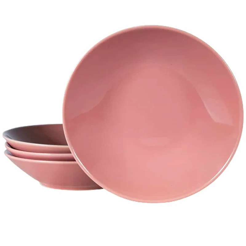 Set 4 farfurii adanci, Glossy Pink, 21 cm - Master