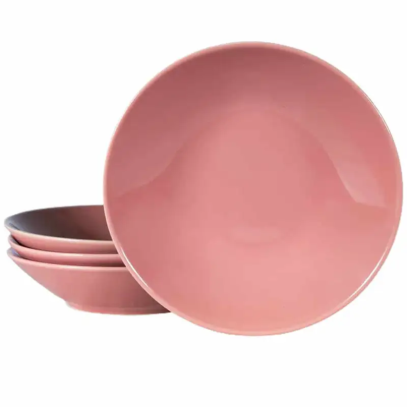 4 mély tányérból álló készlet, fényes rózsaszín, 21 cm - Master