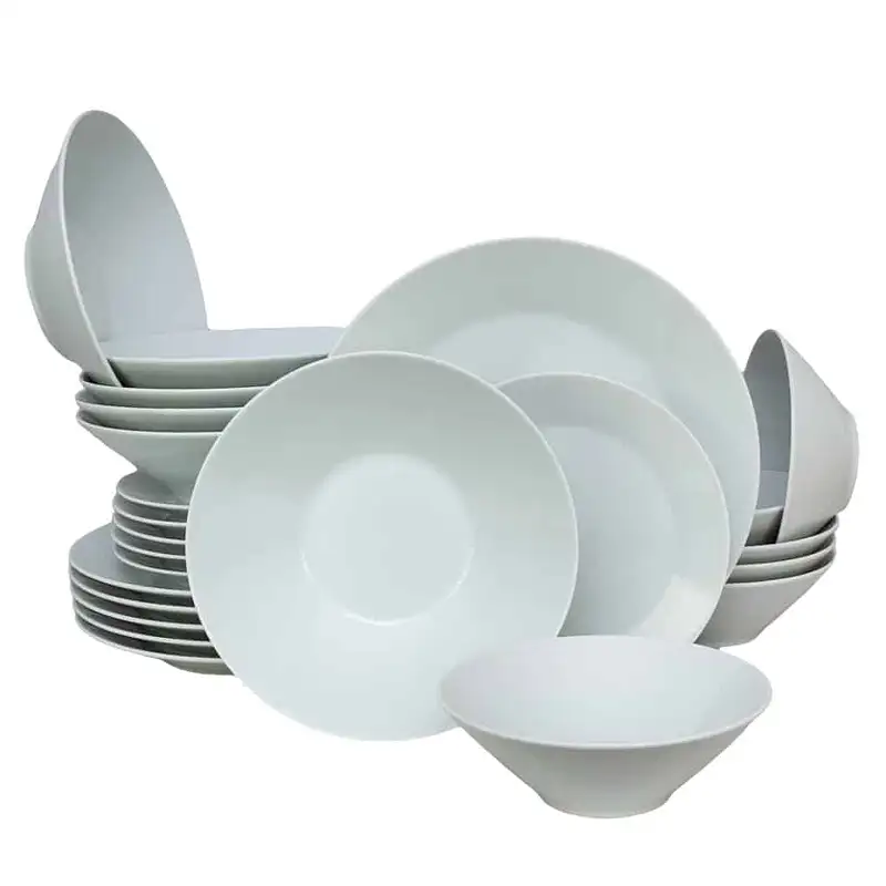 Set farfurii 24 piese, 6 persoane, Zapada, Cesiro, Porțelan, Alb - Master