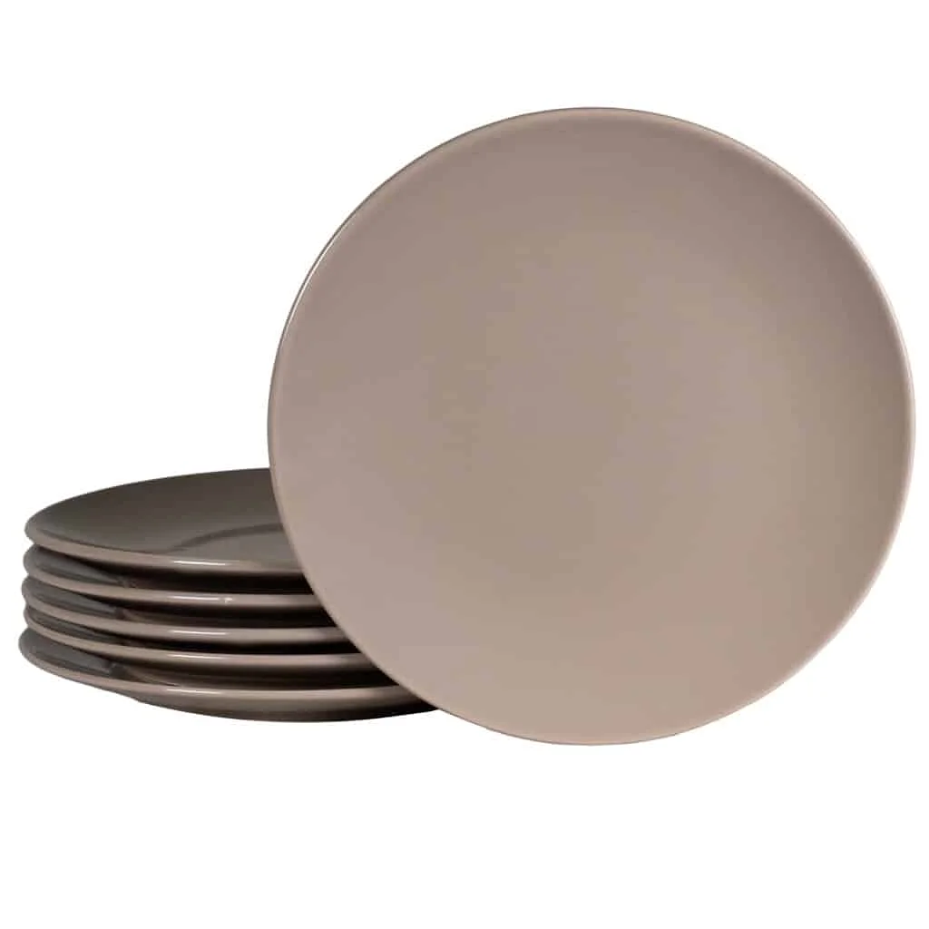 Delicatese și eleganță: Set de 6 farfurii cu crema Latte Mat! - Master